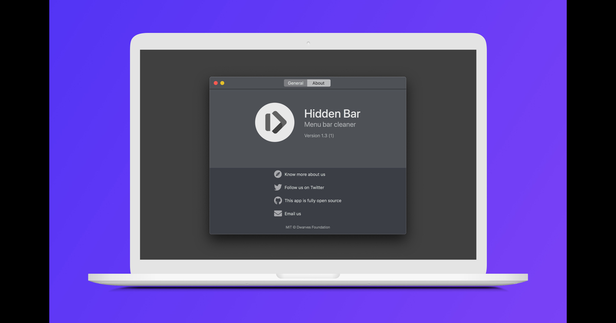 Hidden Bar - Hide menu bar icons on your Mac - Superbits